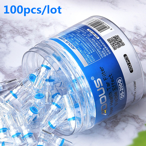 10/100Pcs Disposable Cigarette Filter  Abandoned Cigarette Holder Mouthpiece Tobacco Tar Filtration Cleaning Holder Health Care ► Photo 1/6