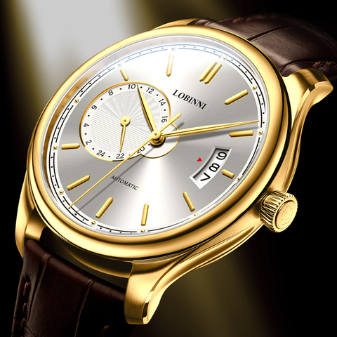 Switzerland Business Men Mechanical Wristwatch Top Haiou Movement Automatic Men Watches gold Waterproof часы наручные мужские ► Photo 1/6