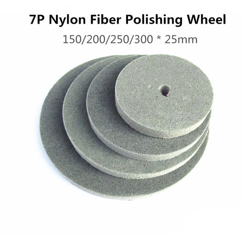 7P Nylon Fiber Polishing Wheel 1 pieces 150/200/250/300 * 25mm Non-woven Wheel  wheel polishing Woodworking tools ► Photo 1/2