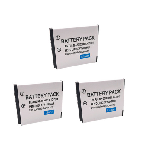 3.7V 1200mAh NP-50 FNP50 NP50 KLIC-7004 KLIC-7004 K7004 D-Li68 Camera Battery For Fujifilm X10 X20 XF1 F50 F75 ► Photo 1/5