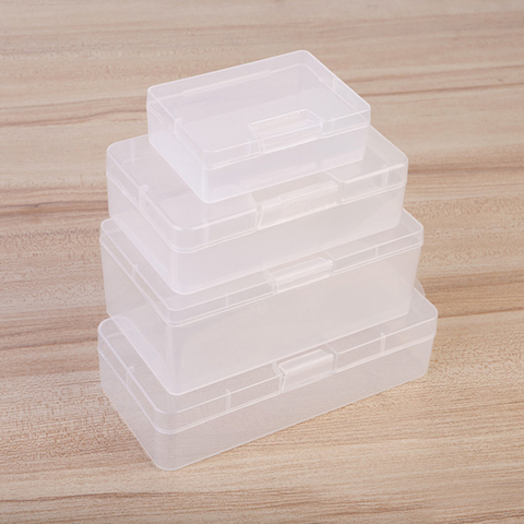 Plastic Transparent Storage Business Card Tiny Stationery  Box Collection Container Organizer ► Photo 1/5