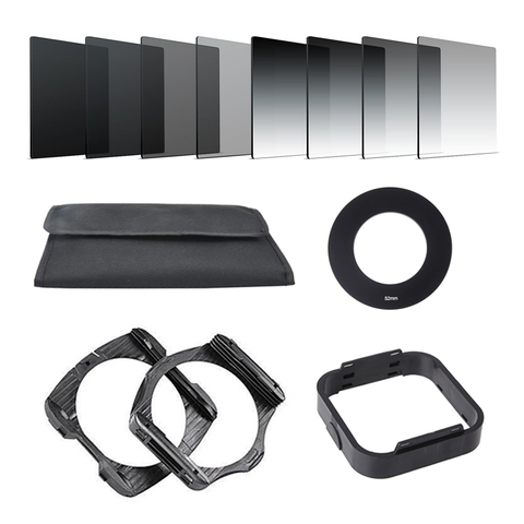 13in1 Camera Gradient ND2 4 8 16 Square ND Filter Set Kit for Cokin P Series Filter Holder Hood Adapter Rings for DSLR Camera ► Photo 1/6