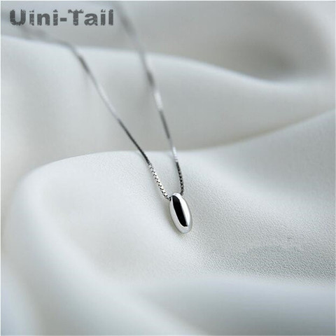 Uini-Tail 2022 new listing 925 sterling silver small fresh water drop necklace simple temperament tide flow student jewelry ► Photo 1/4