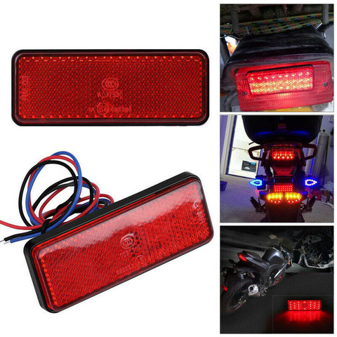 1PCS 12 v led Motorcycle LED Turn Signal Brake Light Rear Light LED Reflector Motor LED Light 12V Bulbs For Motorcycle ► Photo 1/6