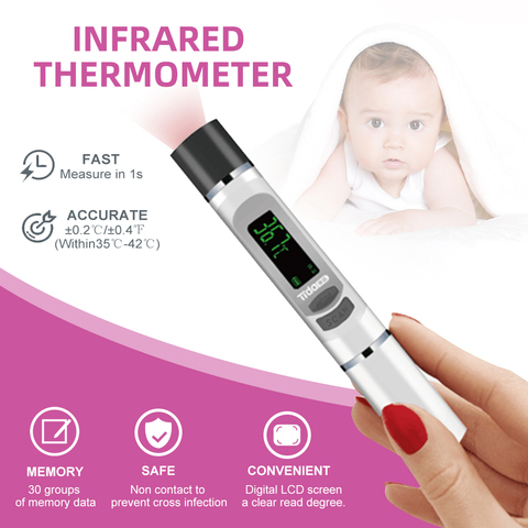 Mini Portable Thermometer Non-Contact Infrared Thermometer 1S Quick Measurement Body / Room / Objects Temperature for Baby Adult ► Photo 1/6