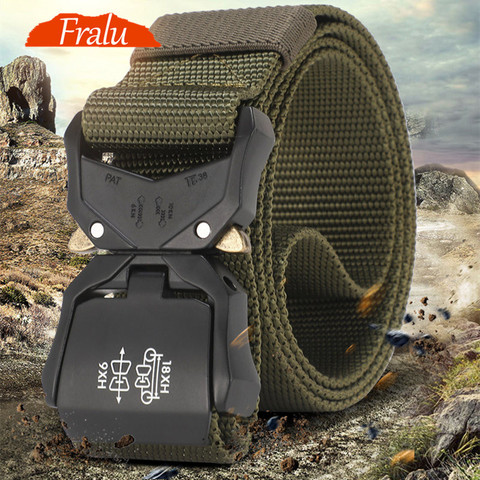 2022 New Tactical belt Military high quality Nylon men's training belt metal multifunctional buckle outdoor sports hook new ► Photo 1/6