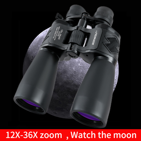 Borwolf 12-36 times High Magnification HD Professional Zoom Binoculars 12-36X60 Telescope Light Night Vision ► Photo 1/6