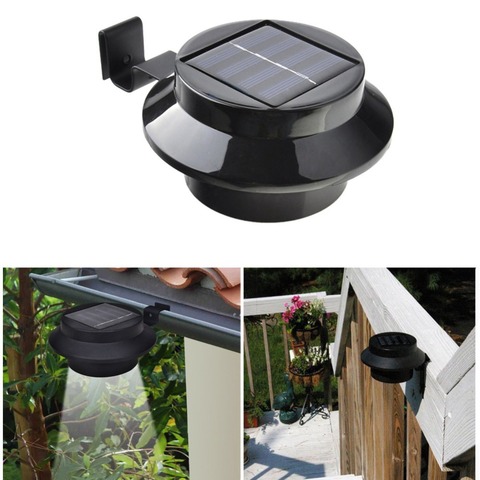 Waterproof outside Wall Garden Solar Lamp Light 3 Led iP65 Light Sensor Control Solar Powered Fence Gutter Solar Sensor outdoor ► Photo 1/6