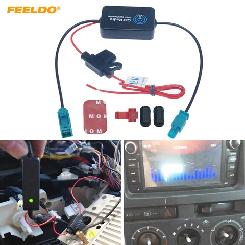 FEELDO 1Set 12V Car Radio Aerial Antenna Signal Booster Amplifier For Car With FAKRA II Connector  #AM1051 ► Photo 1/6