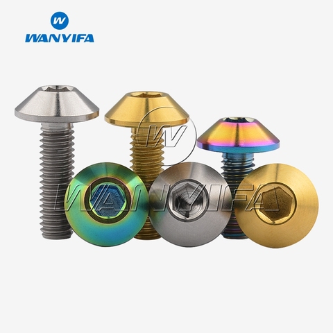 Wanyifa Titanium Ti Button Allen Hex Head M6x 12 15 20mm Bolt for Motorcycle ► Photo 1/6