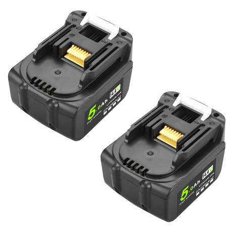 2pcs14.4V 5.0Ah Rechargeable Li-ion Battery For Makita 14V Power Tools  Batteries BL1460 BL1430 1415 194066-1 ► Photo 1/6