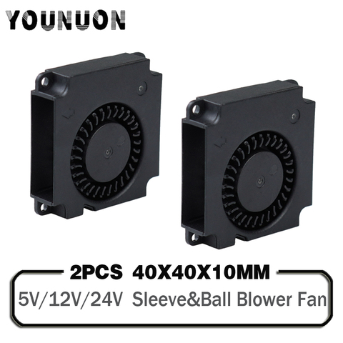 2PCS  40mm 3D Printer Fan 12V 24V 5V 4010 Blower Printer Cooling Accessories DC Turbo Blower Fan Radial Fans 40x40 ► Photo 1/4