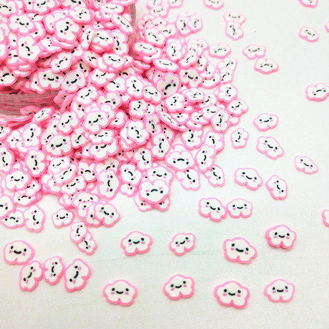 20g/lot 5mm Pink Flaky Clouds Polymer Clay Colorful for DIY Crafts Tiny Cute Accessories Cloud Mass ► Photo 1/5