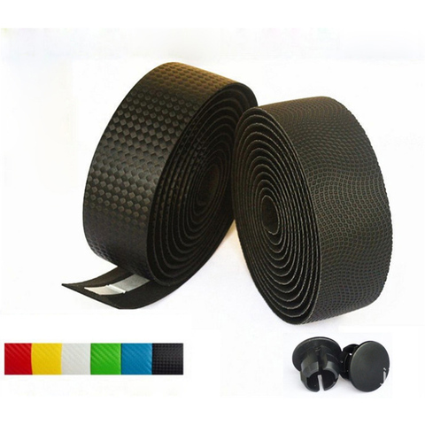 3M Road Carbon fiber Bike HandleBar Tape Cycling Race Bicycle Grips MTB Cork Handlebar Tape +2 Bar Plugs Mountain belt straps ► Photo 1/6