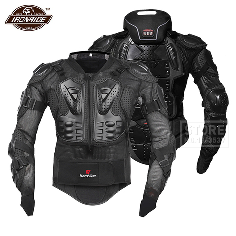HEROBIKER Motorcycle Body Armor Motorcycle Armor Protection Moto Racing Body Protector Jacket Motocross With Neck Protector ► Photo 1/6