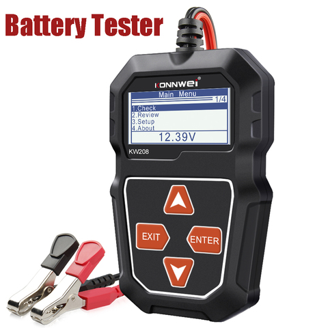 KONNWEI KW208 12V Car Battery Tester Digital Automotive Diagnostic Tester Analyzer Vehicle Cranking Charging Scanner Tools ► Photo 1/6