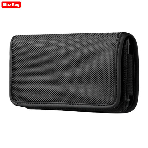 Belt Clip Holster Universal Phone Pouch For Xiaomi mi 9 SE Mi 8 SE Redmi K20 Pro Note 7 6 5 Pro Case Oxford Cloth Bag Flip Cover ► Photo 1/6