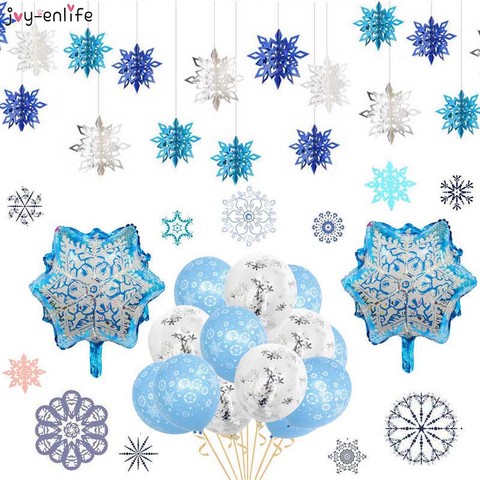 Christmas Snowflake decoration snowflake balloon Snowflake pendant Snowflake Sticker Christmas decorations Home decorations ► Photo 1/5