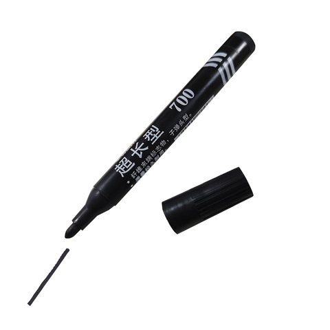 4 pcs Non-erasable Marker Pen School Office Stationery Supplies 700 Plus Thick Black Marker Large Head Pen Fast Dry Long Pen ► Photo 1/5