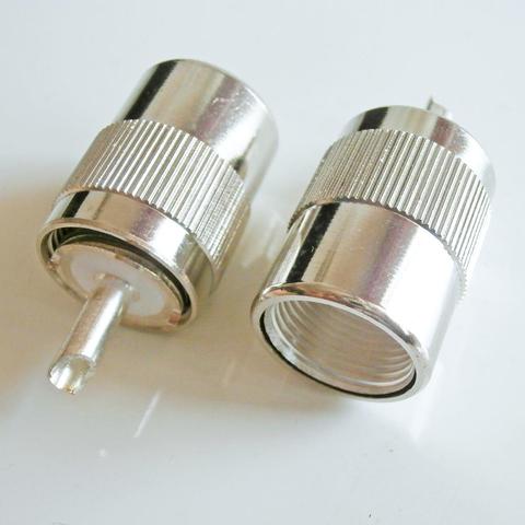 Connector Socket PL259 PL-259 SO239 SO-239 UHF Male solder Cup For 8D-FB 8DFB Cable Brass silver Plated Coax RF Coaxial Adapter ► Photo 1/4