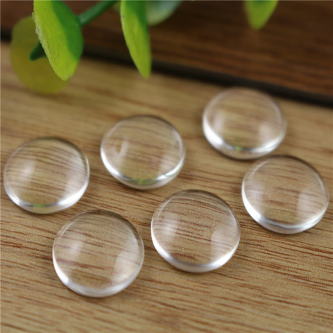 50pcs/lot 12mm Round Flat Back Clear Glass Cabochon, High Quality, Lose Money Promotion!!!(Z2-03) ► Photo 1/1