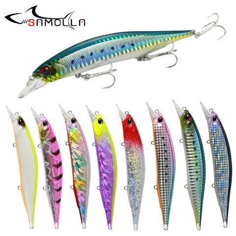 2022 Fishing Lure Three Hooks Mino Fishing Lures 13cm/16.6g Long-throw Sea Bass Hard Bait Tackle Holographic Isca Artificial ► Photo 1/6