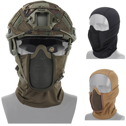 Tactical Headgear Mask Airsoft Half Face Mesh Mask Cycling Hunting Paintball Protective Mask Shadow Fighter Headgear ► Photo 1/6