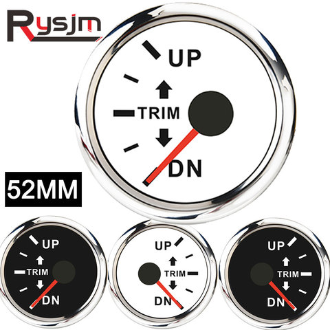 9-32V 52mm Trim Gauge Up to Down Waterproof Trim Meters Balance Instrument for Bus Auto Boat Truck 0-190ohm Trim Tilt Indicator ► Photo 1/6