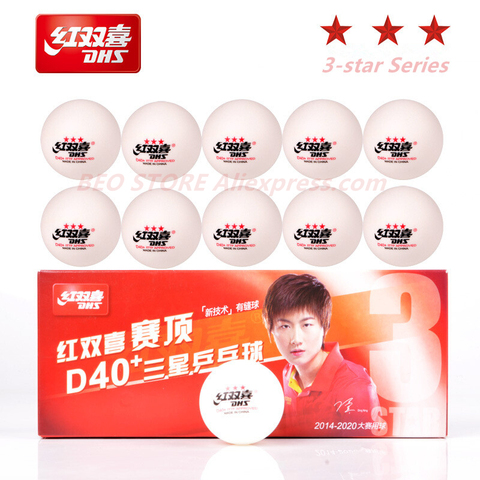 DHS 3-star D40+ Table tennis balls 3 star new material seamed ABS plastic ping pong ball poly ► Photo 1/6