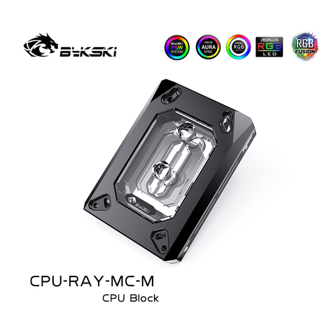 Bykski CPU Block use for AMD RYZEN3000 AM3 AM4 1950X TR4 X399 X570 Motherboard / RYZEN 3000/5000/7000 5V 3PIN A-RGB AURA ► Photo 1/6