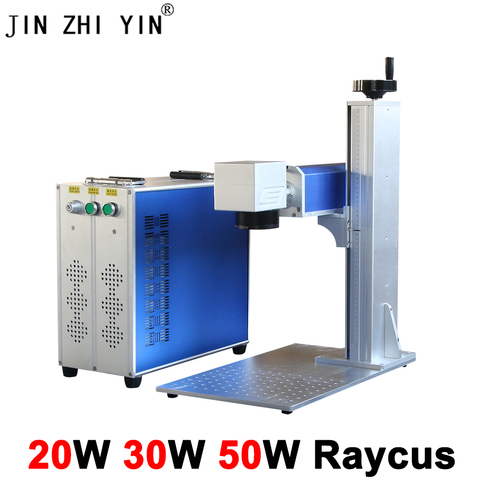 Raycus 20W 30W 50W fiber laser marking machine metal steel gold silver engraving cutting JCZ optional 110 200 300mm lens rotary ► Photo 1/6