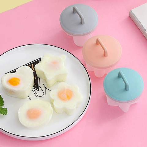 4 Pcs/Set Egg Cooker Egg Boiler Hard Boiled Eggs without shell Egg Cups Egg Mold Maker With Lid Brush Kitchen Egg Cooker Tools ► Photo 1/6