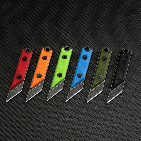 Stone Wash Utility Knife Stainless steel ABS Handle Camping Outdoor Mini Portable Paper Cutter Carving Knife EDC Tool 6 Colors ► Photo 1/6