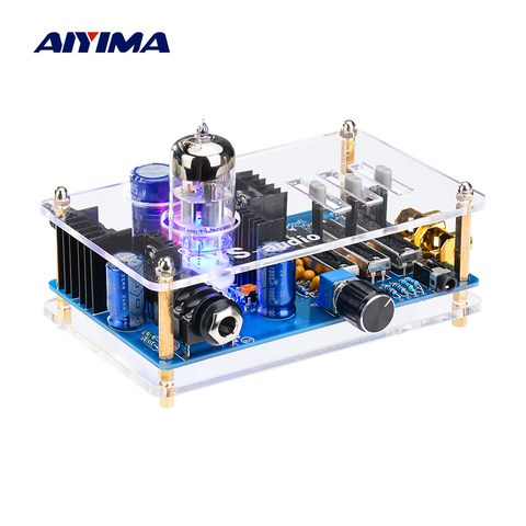 AIYIMA 6N11 Tube Preamplifier Amplifier Stereo Headphone Amplifier Class A Bile Buffer Home Audio Amp With Tone Volume Adjustmen ► Photo 1/1