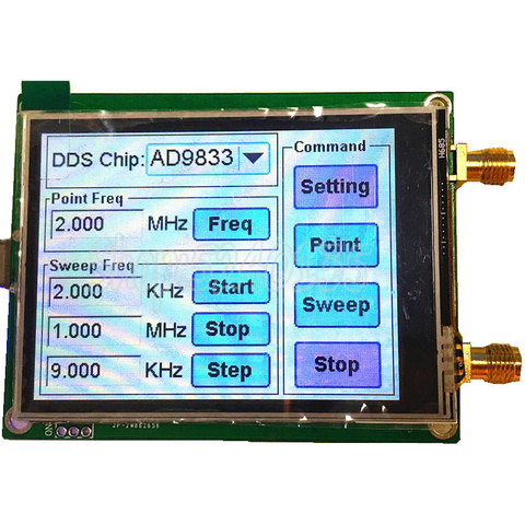 AD9833 full touch screen signal generator DDS signal source point frequency sweep frequency TFT touch ► Photo 1/4