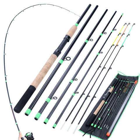 Sougayilang 3m Feeder L M H Power Spinning Fishing Rod 6 Section Carbon Fiber Portable Travel Rod Handle Rod Carp Fishing Tackle ► Photo 1/6