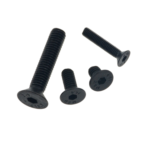 50pcs M2 M2.5 M3 M4 mm flat head countersunk head black grade 10.9 Alloy Steel Hex Socket Head Cap Screw ► Photo 1/6