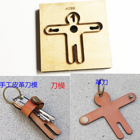 Japan Steel Blade Wooden Die human shape keyring hug design Leather Craft Punch Hand Tool Cut Knife Mould Sewing Accessories ► Photo 1/4