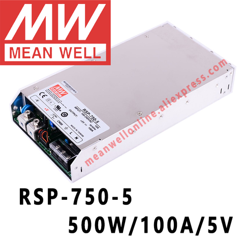 Mean Well RSP-750-5 meanwell 5VDC/100A/500W Single Output with PFC Function Power Supply online store ► Photo 1/2