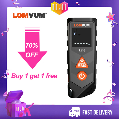LOMVUM Laser Tape Wheel Measurement Design Digital Distance Meter Curved Distance Measuring USB Charging Handheld Rangefinder ► Photo 1/6