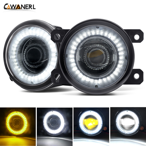 Car LED Lens Fog Light Assembly Angel Eye DRL H11 For Mitsubishi Pajero L200 Outlander Galant Colt Eclipse RVR Endeavor Triton ► Photo 1/6