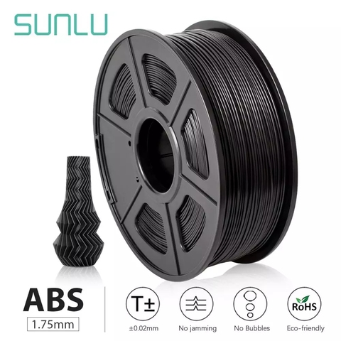 SUNLU ABS 3D Printer Filament ABS Filament 1.75 mm 3D Printing filament Low Odor Dimensional Accuracy +/- 0.02 mm 2.2 LBS (1KG) ► Photo 1/6