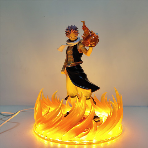 Fairy Tail Anime DIY Figures Etherious Natsu Dragneel Night Lights LED Action Figurals PVC Brinquedos Effect Collectible Figma ► Photo 1/6