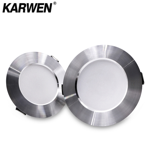 KARWEN LED Downlight 5W 7W 9W 12W 15W silver body Ceiling light Cold Warm white led light AC 220V 230V 240V for Living room ► Photo 1/6