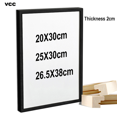 Nature Wooden Photo Picture Frame 20X30 25X30 26.5X38cm Black White Color Frame for Pictures Wall Poster Frame ► Photo 1/6