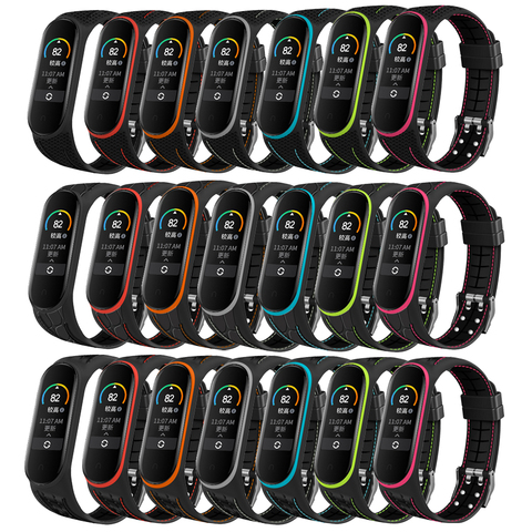 Sport Silicone Strap For Xiaomi Mi band 5 4 3 Strap for Smart Band Replacement wrist strap For Miband 5 4 3 bracelet Watch Strap ► Photo 1/6