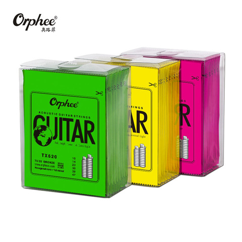 Orphee Hot Sale 5/10 Set Acoustic Guitar String Hexagonal Core Nickel Full Bright Tone Acoustic Guitar String TX620/TX630/TX640 ► Photo 1/6