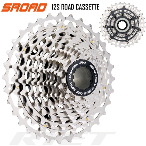 SROAD12 speed Road Bike Cassette 12Speed cassette CNC Freeewheel fits Shimano Super Light CNC 230g  Bike casstte 12S Cassette ► Photo 1/6