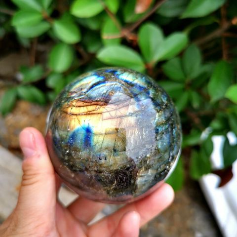 Natural Labradorite Quartz Moonlight Crystal Ball Stone Healing 1pcs ► Photo 1/6