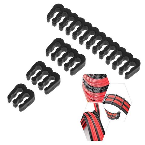 16Pcs/Set PP Cable Comb/Clamp/Clip/Organizer/Dresser for 2.5-3.2mm PC Power Cables Wiring 4/6/8/24 Pin Computer Cable Manager ► Photo 1/6